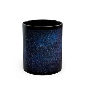 Galaxy Sternennacht Becher - Kosmische Kaffeetasse, Weltraum-Liebhaber Geschenk, schwarze Keramiktasse, Astrologie Trinkgefäß, Astronomie Geschenk