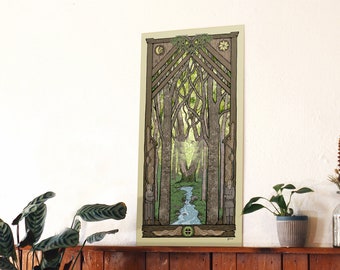 Oak Tree, Tree of Life, Tree Wisdom Banner, 60 X 30 Cm, Eco