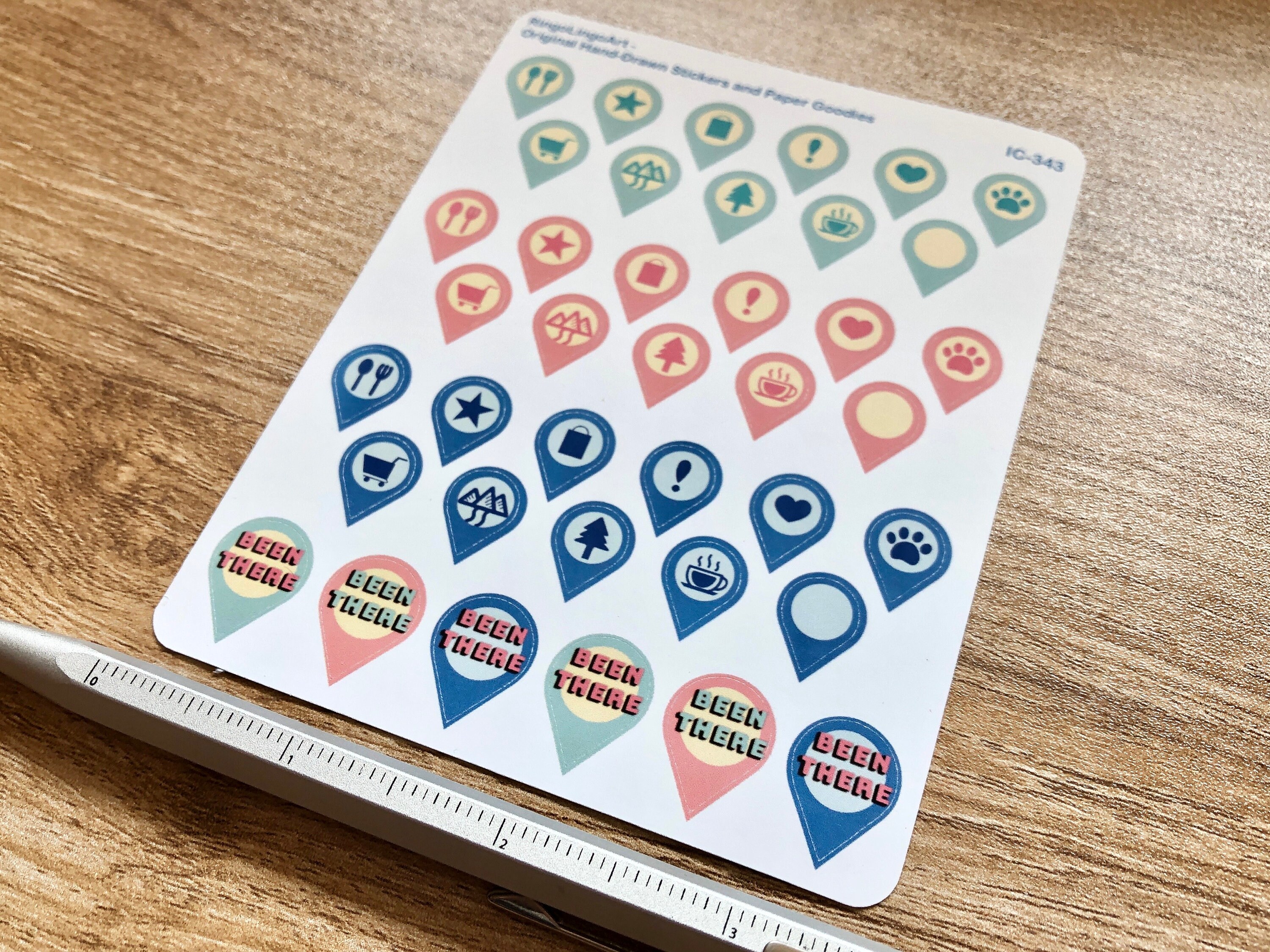 Location Icon Sticker / Location Pin Sticker / Been There Sticker ...