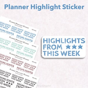 Le point culminant de cette semaine - Sticker pour agenda / Sticker pour journal / Sticker Bujo / Sticker pour album / Sticker mat premium (HD-3A5)