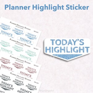 Today's Highlight Planner Sticker / Journal Sticker / Bujo Sticker / Scrapbook Sticker (HD-3A7)