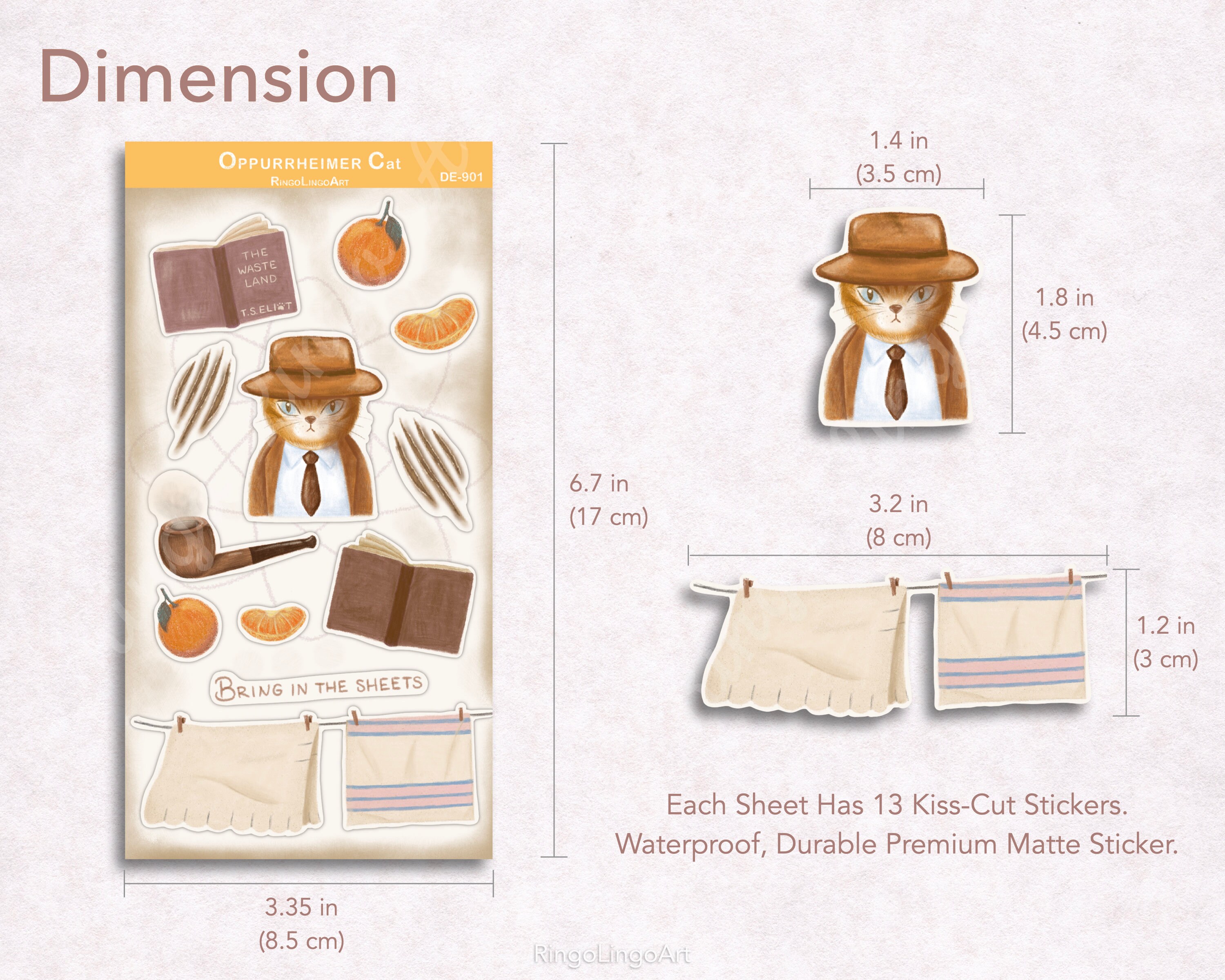 Oppenheimer Cat Sticker / Oppenheimer Sticker / Movie Sticker Etsy Israel