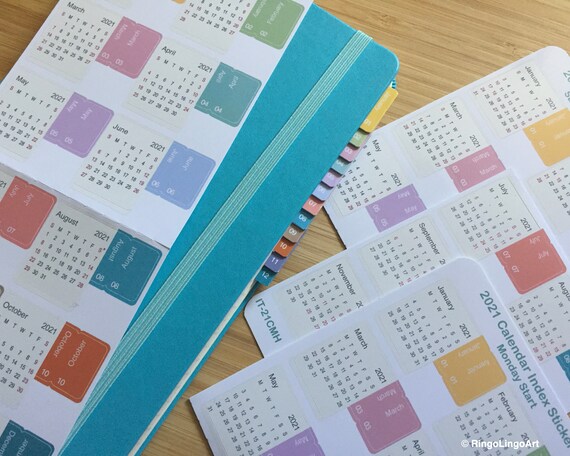 Monthly Calendar Index Stickers Lable Marker Note for Planner Appointment HC
