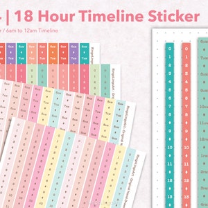 Frühlingsfarbe Timeline Aufkleber für 5 mm Raster / Bullet Journal / 5 mm Rasterplaner (BH-33)