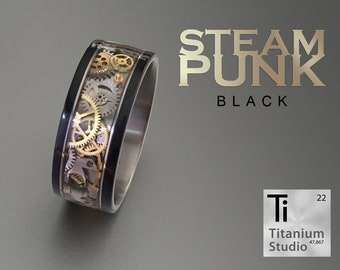 Vintage Steampunk and Black Ring