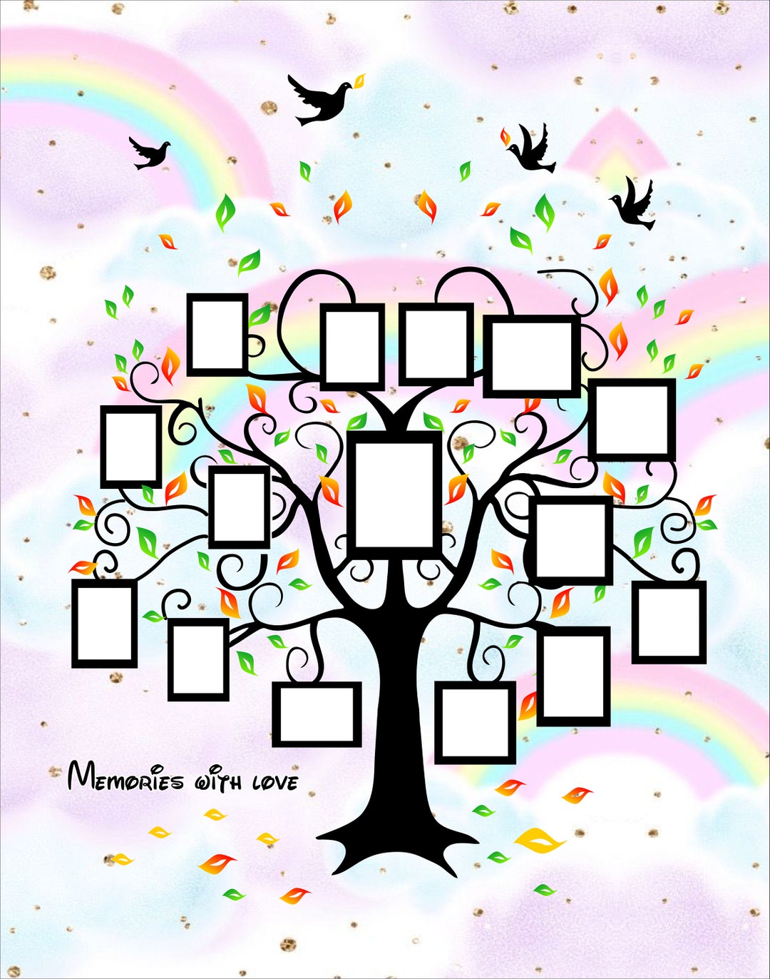 Diseño digital de árbol genealógico listo para imprimir o cortar en vinilo  de corte -  México