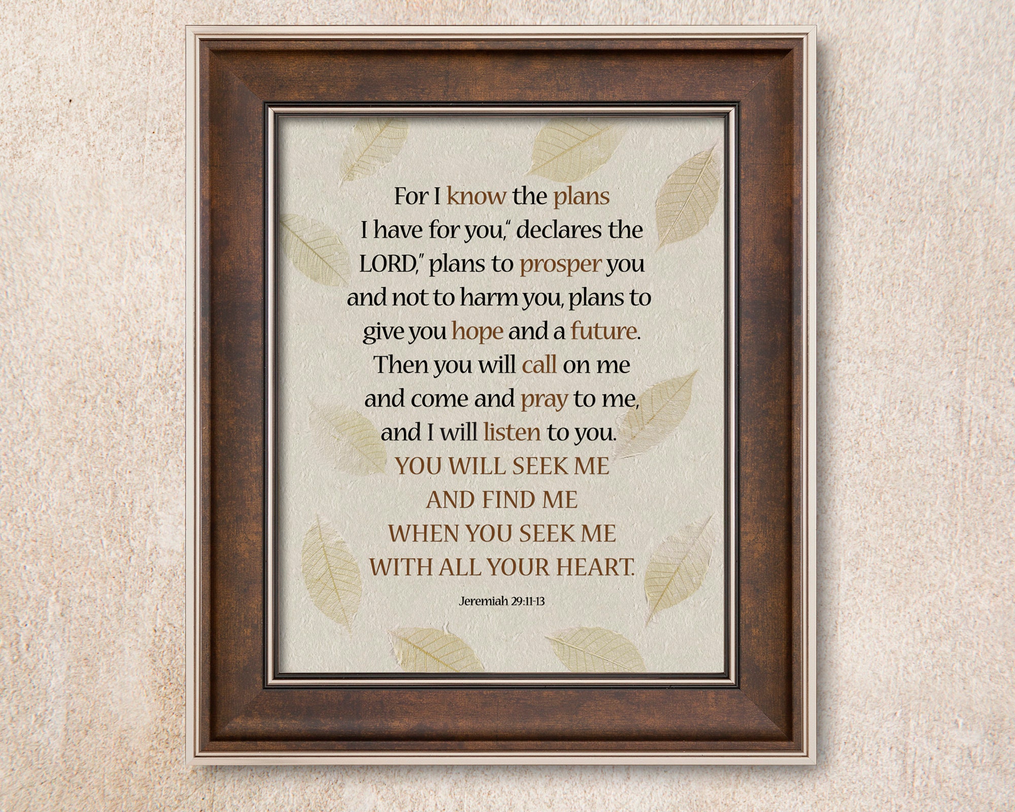 The Text of Jeremiah 29:11-13 Superimposed on Digital Image