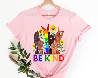 Design T-Shirt Instant Download Be Kind Sign Language , Be Kind  Be Kind T-Shirt, Kindness Shirt-PNG