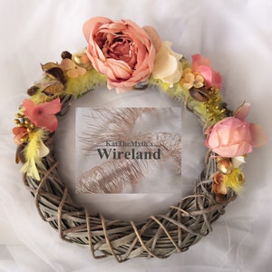 Grave wreath in rose/yellow funeral grave arrangement