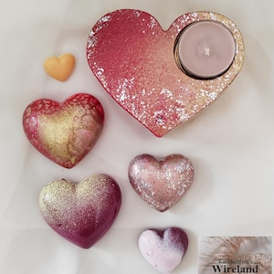 Hearts Tealight Holder Heart Individual Color Choice Customer Request Personalizable Unique Heart Figures