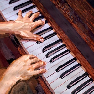 Piano Painting | Musician Artwork | Music Wall Art | Pianist Art Print | Music Lover Gift