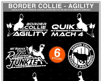 Border Collie Dog Agility Decals: Agile Dog, Agility Dog, Dog Sports, Dog Decal, Border Collie Window Sticker