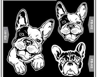 French Bulldog, Frenchie, Bully Breeds, Bulldogs, Dog Car Window Decal, Dog decal, dog sticker, water bottle sticker