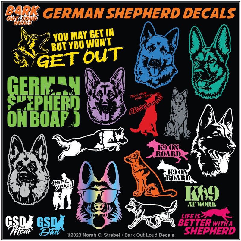 Gsd Sticker Shepherd Decal - Etsy
