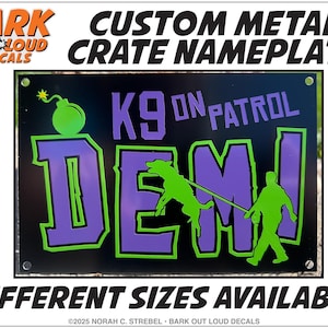 CUSTOM Aluminum Pet Kennel Nameplate Made Just for Your Dog!
