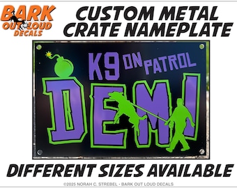 CUSTOM Aluminum Pet Kennel Nameplate Made Just for Your Dog!