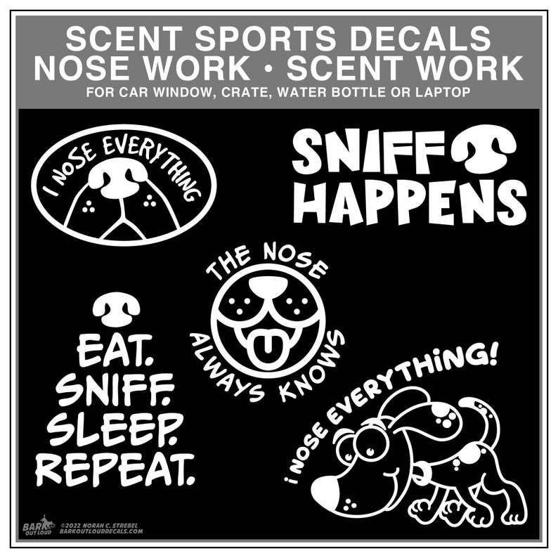 Scent Sports Car Window Decals Scent Work Nosework I Nose Etsy