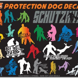 PROTECTION DOG • IGP • Working K9 Dog High-Quality Waterproof Vinyl Decals Schutzhund, Obedience, Tracking, Detection, Protection, Bitework