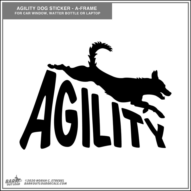 Agility Dog Stickers Dog Agility Sticker Dog Sports Sticker Etsy