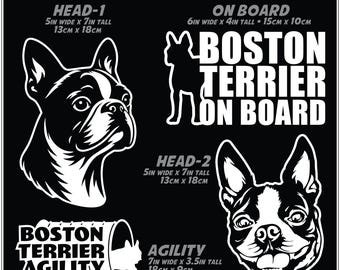 Boston Terrier High-Quality Waterproof Vinyl Decals