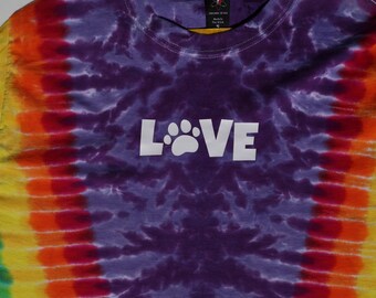 Love Graphic with Paw Print T-Shirt