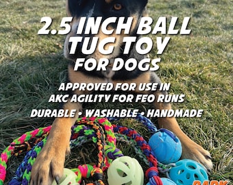 Ball Rope Tug Toy For Dogs: For Dog Sports, Training and Play - Handmade from 550lb Paracord