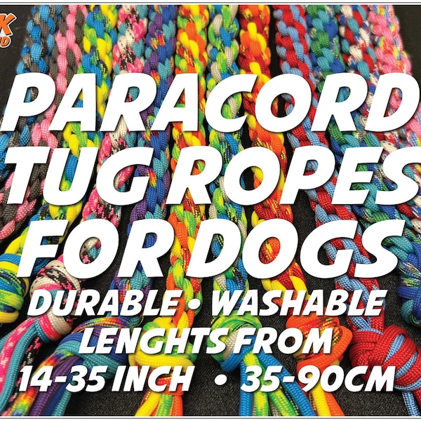 Rope Tug For Dogs: 14-35 inch lengths For Dog Sports, Agility, Training and Play