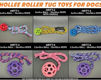 Hollee Roller Tug Toys For Dogs: For Dog Sports, Training and Play - Handmade from 550lb Paracord