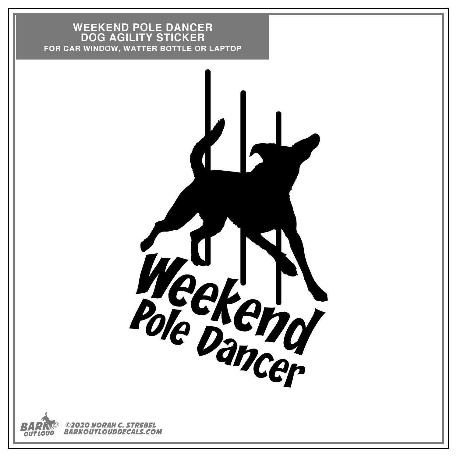 Weekend Pole Dancer Dog Agility Sticker Car Window Sticker Etsy