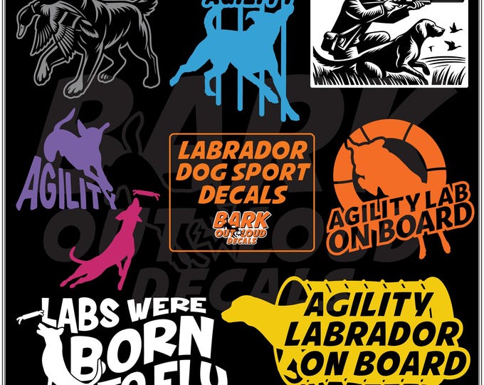 Featured listing image: Labrador Retriever Decals For Car, Laptop, Water Bottle - Waterproof Vinyl