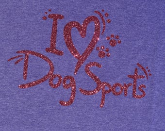 I Love Dog Sports T-Shirt