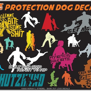 Protection Dog Decals: K9, IGP, Schutzhund For Car, Laptop, Water Bottle - Waterproof Vinyl