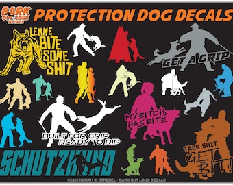 Protection Dog Decals: K9, IGP, Schutzhund For Car, Laptop, Water Bottle - Waterproof Vinyl