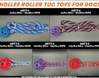 Hollee Roller Tug Toys For Dogs: For Dog Sports, Training and Play - Handmade from 550lb Paracord