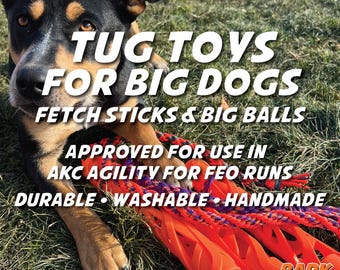 Tug Toys For Dogs: For Dog Sports, Training and Play - Handmade from 550lb Paracord