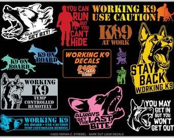 Working Dog Decals