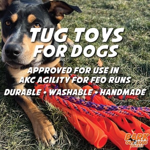 Tug Toys For Dogs: Hand-braided 550lb Paracord Rope attached to a toy. Durable-Washable-Fun