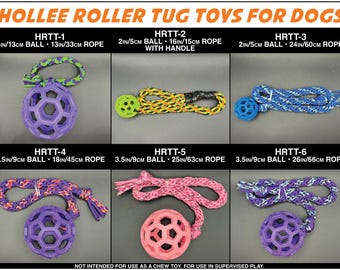 Hollee Roller Tug Toys For Dogs: For Dog Sports, Training and Play - Handmade from 550lb Paracord