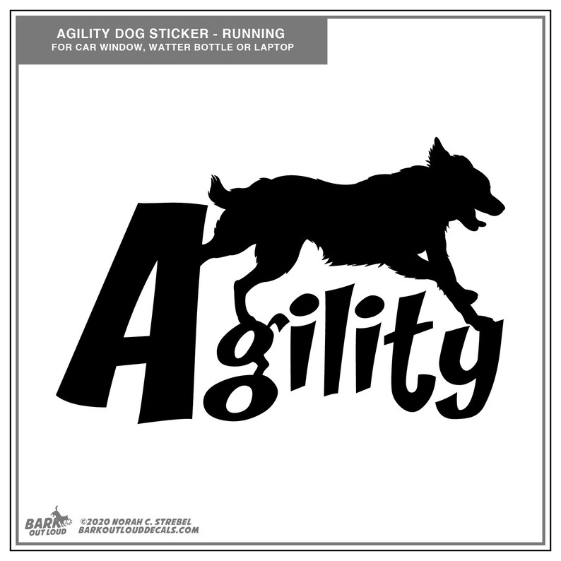 Agility Dog Stickers Dog Agility Sticker Dog Sports Sticker Etsy