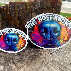 The Nose Knows Printed Sticker for Dog Scent Sports