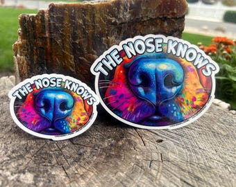 The Nose Knows Printed Sticker for Dog Scent Sports