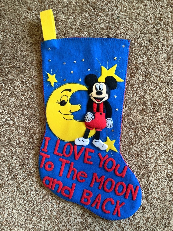 I Love You to the Moon and Back Mickey Mouse Handmade - Etsy