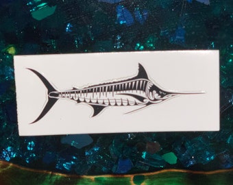 Wicked Waters Blue Marlin Sticker 5"