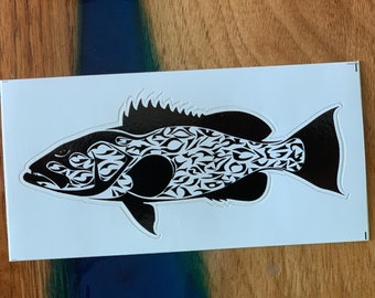 Wicked Waters Gag Grouper Sticker 5"