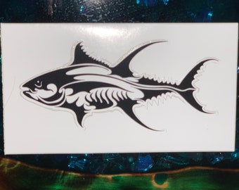 Wicked Waters Yellowfin Tuna Sticker 5"