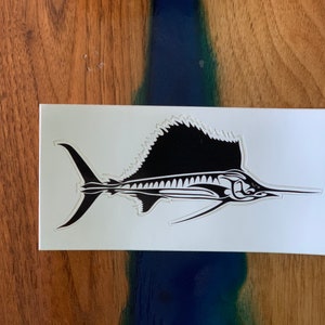 Wicked Waters Sailfish Sticker 5&quot;