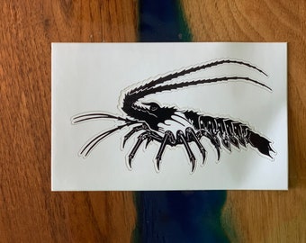 Wicked Waters Florida Crayfish AKA - Spiney Lobster Sticker 5"