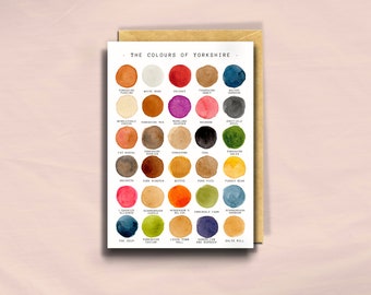 The Colours of Yorkshire Greetings Card