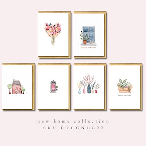 Nova coleção para casa: cartões de felicitações ilustrados à mão