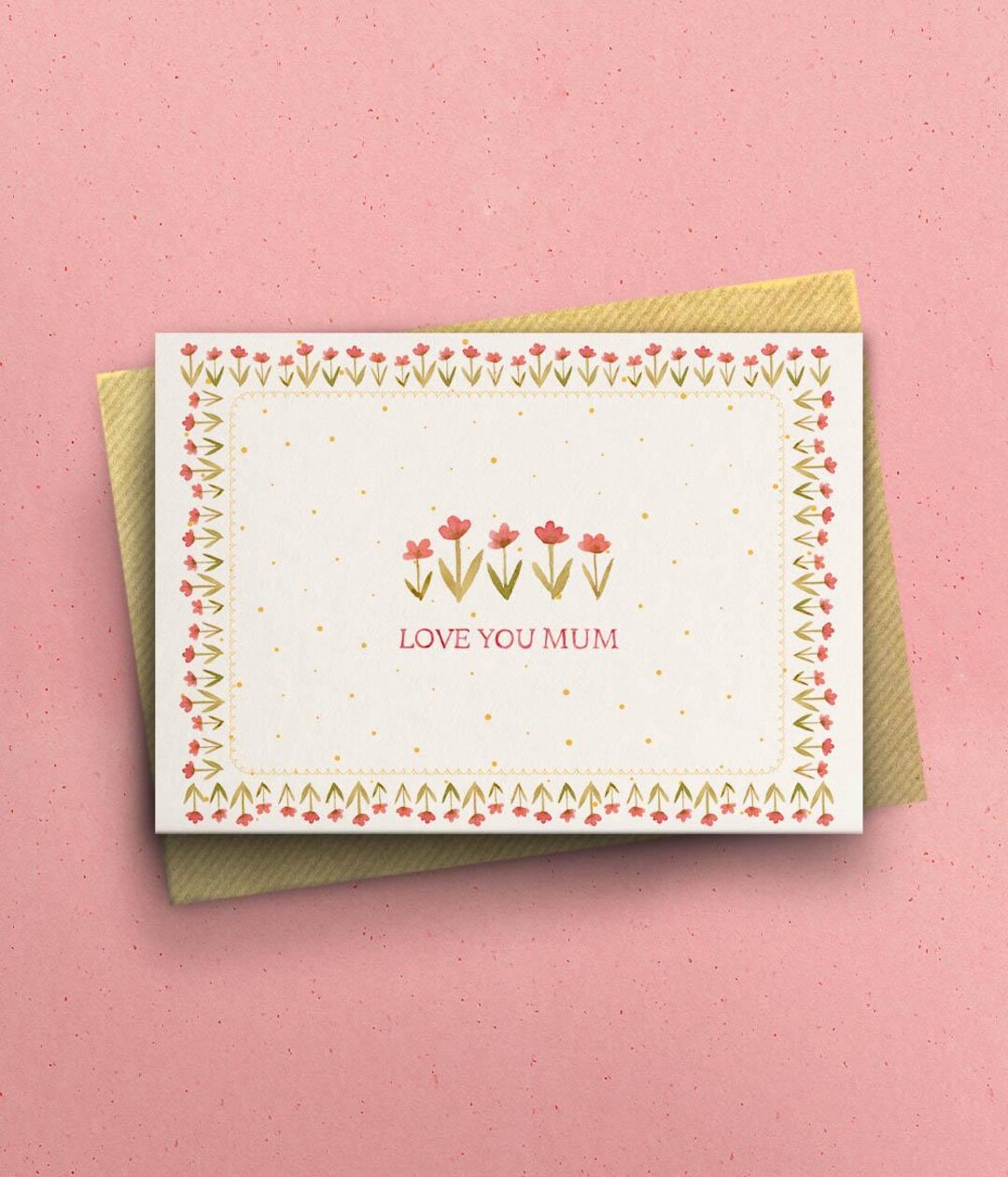 Love You Mum - Illustrated Mother's Day Card - Etsy UK